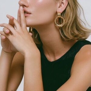 Heaven Mayhem Gold Hoop Earrings